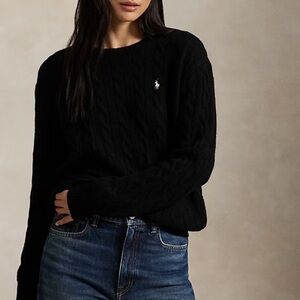 Ralph Lauren Black Wool-Cashmere Sweater NEW
